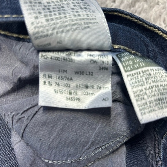 Levi's Jeans Womens 11 524 Too Superlow Regular Wash Classic Skinny Basic Casual - Picture 3 of 5